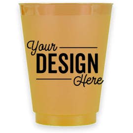 16 oz. Frosted Plastic Stadium Cup - Color: Gold