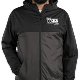 Independent Trading Colorblock Lightweight Full Zip Jacket - Color: Black / Graphite