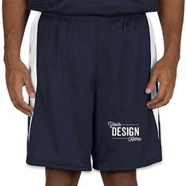 Augusta Top Score Lacrosse Shorts - Color: Navy / White