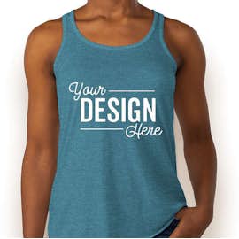 Bella + Canvas Women's Flowy Racerback Tank - Color: Heather Deep Teal