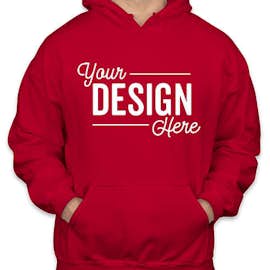 Gildan Midweight 50/50 Pullover Hoodie - Color: Cherry Red