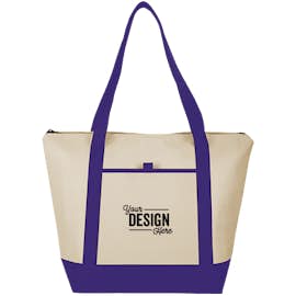 Lighthouse 24 Can Non-Woven Cooler Tote - Color: Purple