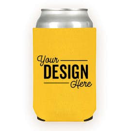 Foldable Neoprene Can Cooler - Color: Golden Rod