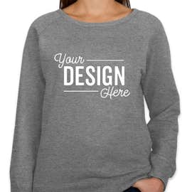 Independent Trading Women's Lightweight Crewneck Sweatshirt - Color: Gunmetal Heather