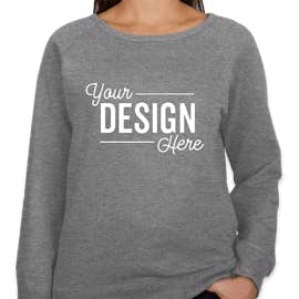 Independent Trading Women's Lightweight Crewneck Sweatshirt - Color: Gunmetal Heather