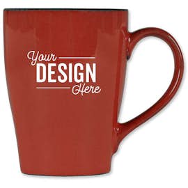16 oz. Ceramic Two-Tone Sherwood Mug - Color: Russet / Black