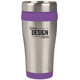 16 oz. Carmel Insulated Steel Travel Mug - Color: Purple