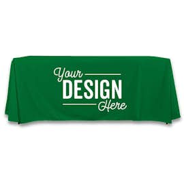 Full Color 8' Throw Tablecloth - Color: Kelly Green