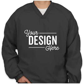 Sport-Tek V-Neck Windshirt - Color: Graphite Grey