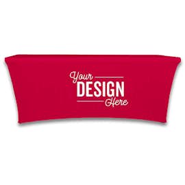 Full Color 8' Stretch Tablecloth - Color: Cardinal