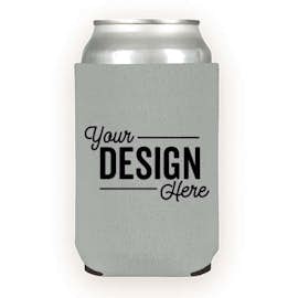 Foldable Neoprene Can Cooler - Color: Gray