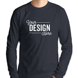 Royal Apparel USA-Made Organic Long Sleeve T-shirt - Color: Ocean