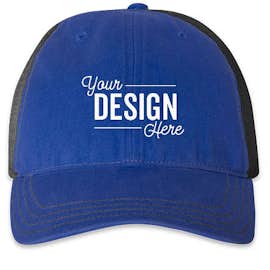 Richardson Garment Washed Trucker Hat - Color: Royal / Charcoal