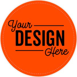 Full Color 4 in. Circle Vinyl Decal - Color: Orange