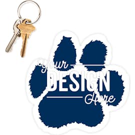 5.5 in. x 5.5 in. Paw Print Car Magnet - Color: Navy / White