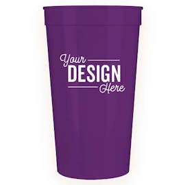 32 oz. Plastic Stadium Cup - Color: Purple
