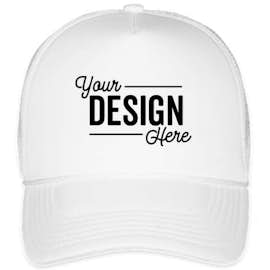 Valucap Foam/Mesh Trucker Hat - Color: White / White