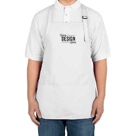 Port Authority Stain Release Medium Length Apron - Embroidered - Color: White