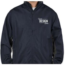 Port Authority Core Colorblock Full Zip Jacket - Color: Dress Blue Navy / Battleship Grey