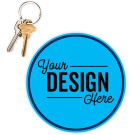 5.5 in. Circle Car Magnet w/ contrast trim - Color: Columbia Blue / Navy