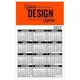 Full Color Calendar Magnet - .019" - Color: Orange