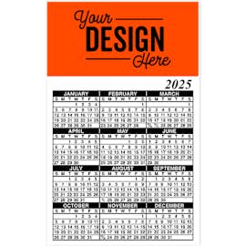 Full Color Calendar Magnet - .019" - Color: Orange