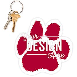 5.5 in. x 5.5 in. Paw Print Car Magnet - Color: Cardinal / White