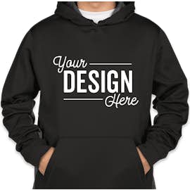 Sport-Tek CamoHex Colorblock Performance Pullover Hoodie - Color: Black / Dark Smoke Grey