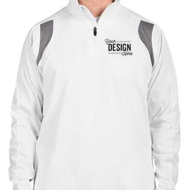 Team 365 Quarter Zip Performance Pullover - Color: White / Sport Graphite