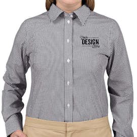 Devon & Jones Women's Gingham Dress Shirt - Color: Navy