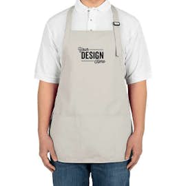 Port Authority Stain Release Medium Length Apron - Screen Printed - Color: Stone