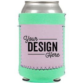 Neoprene Can Cooler with Pocket - Color: Sea Green / Lilac Breeze / Purple