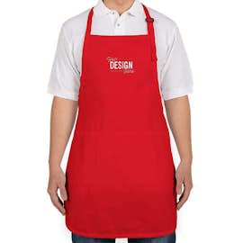 Port Authority Stain Release Full Length Apron - Embroidered - Color: Red