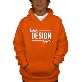 Gildan Youth Midweight 50/50 Pullover Hoodie - Color: Orange