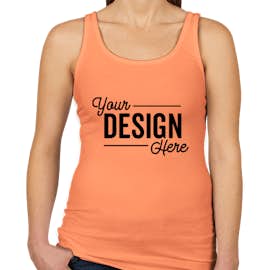 Next Level Women's Slim Fit Jersey Tank - Color: Light Orange
