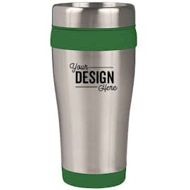 16 oz. Carmel Insulated Steel Travel Mug - Color: Green