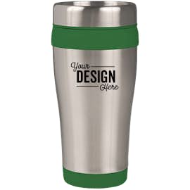 16 oz. Carmel Insulated Steel Travel Mug - Color: Green