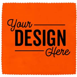Full Color Microfiber Cleaning Cloth - Color: Orange
