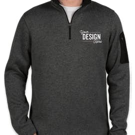 Charles River Quarter Zip Sweater Fleece Pullover - Color: Charcoal Heather