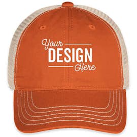 District Super Soft Trucker Hat - Color: Burnt Orange / Stone