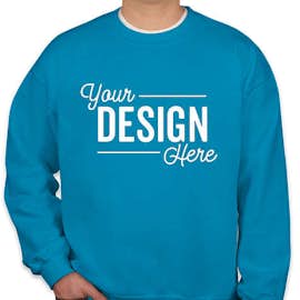 Gildan Midweight 50/50 Crewneck Sweatshirt - Color: Sapphire