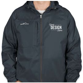 Eddie Bauer Full Zip Hooded Packable Jacket - Color: Adriatic Blue