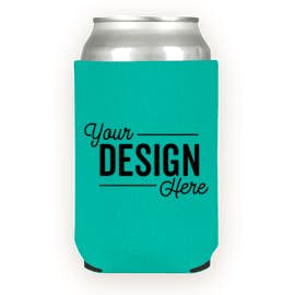 Foldable Neoprene Can Cooler - Color: Sea Green