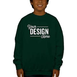 Gildan Youth Midweight 50/50 Crewneck Sweatshirt - Color: Forest