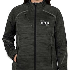 North End Women's Melange Tech Fleece Lined Jacket - Color: Carbon / Black
