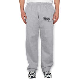 Gildan 50/50 Open Bottom Sweatpants - Color: Ash