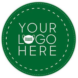 Customized Full Color 12" Circle Floor Decal - Color: Kelly Green