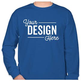 Canada - Gildan 100% Cotton Long Sleeve T-shirt - Color: Royal
