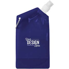 20 oz. Water Bag with Mini-Carabiner - Color: Translucent Royal Blue