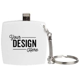 Full Color Flip Power Bank Keychain - Color: White